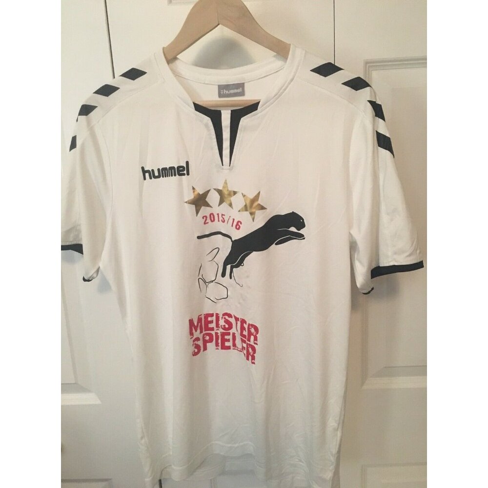 Hummel Handball Jersey Men’s Sz Small Meister Spieler White/Black/Red